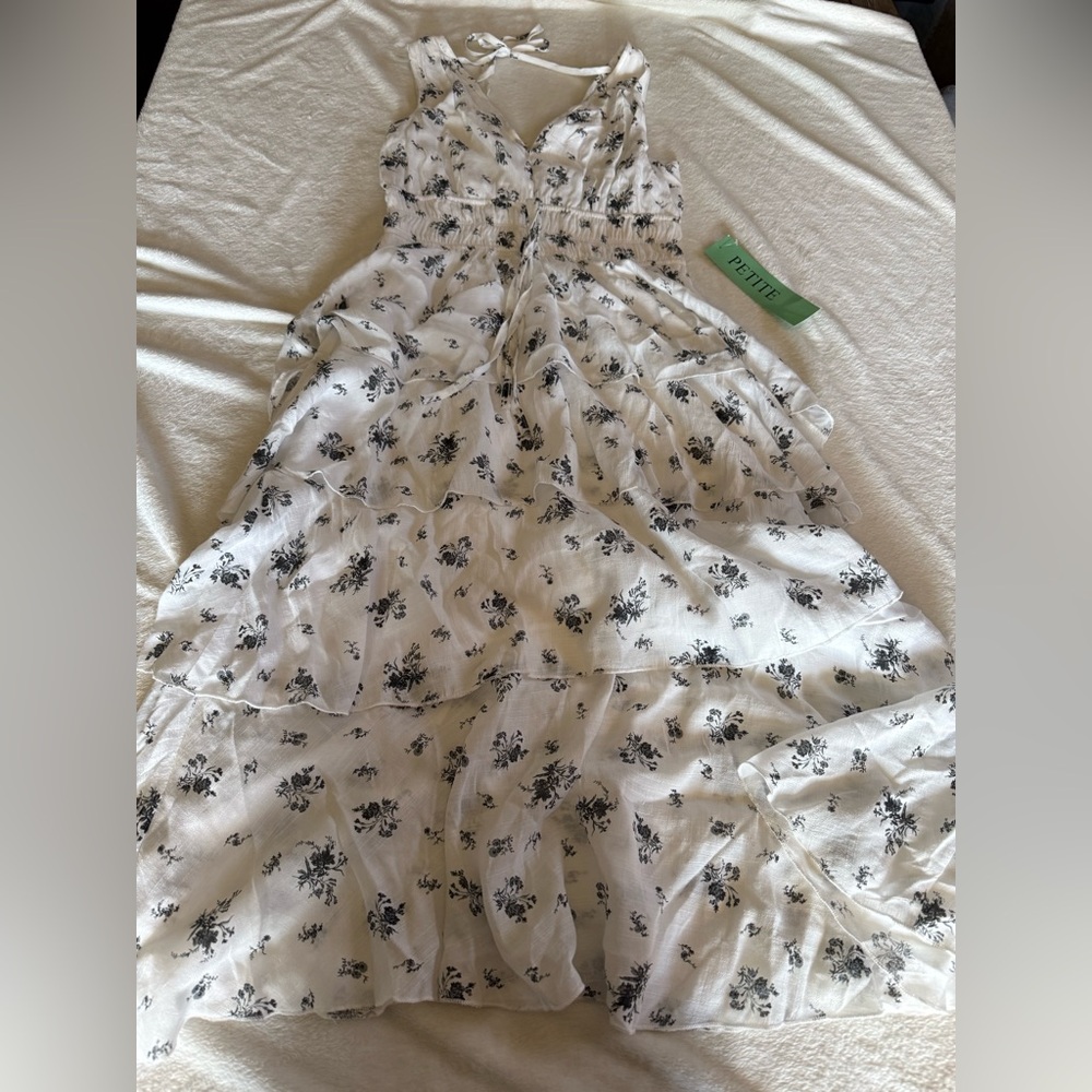 Jgee Bohemian Tiered Dress PS lined Smocking Floral